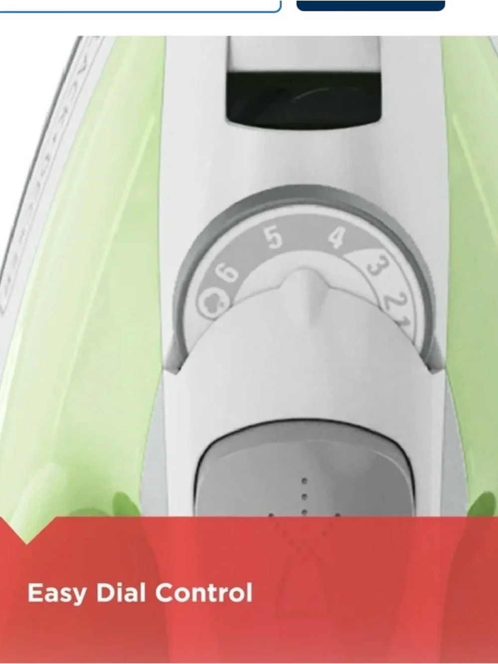 Black & Decker Light Green and White Steam Iron with Easy Dial
